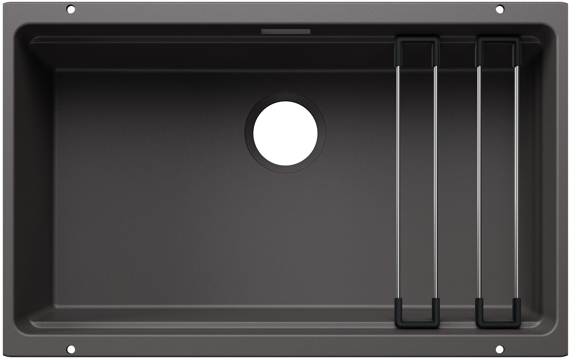 Chiuveta bucatarie Blanco Etagon 700, 527766, granit gri piatra, sub blat, 700 x 400 mm